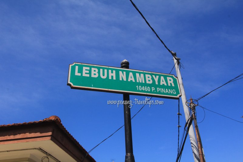 Lebuh Nambyar road sign