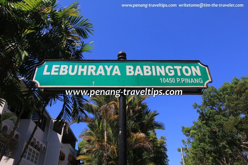 Lebuhraya Babington road sign