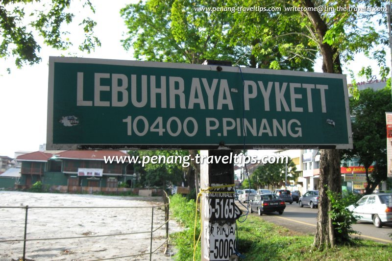 Lebuhraya Pykett roadsign