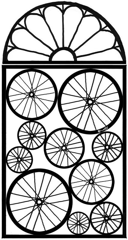 Cycles, Rims & Spokes steel-rod art