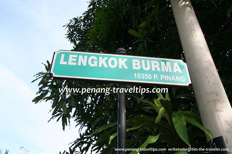 Lengkok Burma roadsign