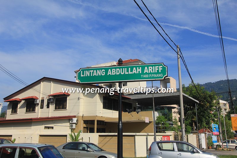 Lintang Abdullah Ariff road sign
