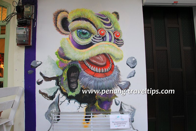 Completed Lion Dance mural