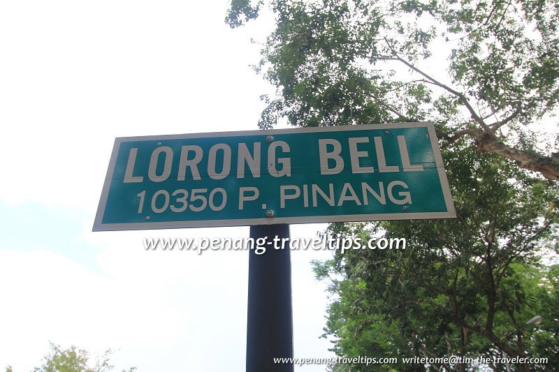 Lorong Bell road sign