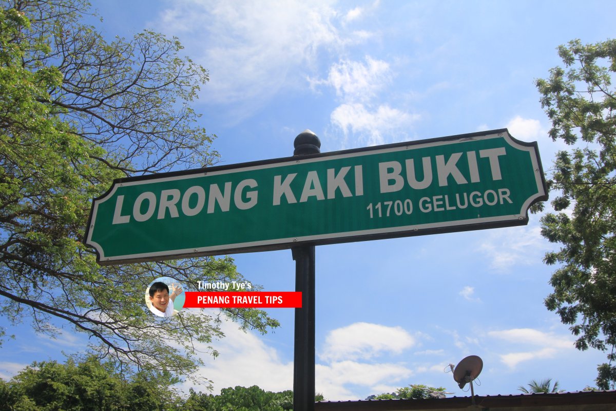 Lorong Kaki Bukit road sign