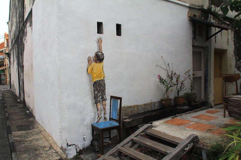 Reaching Up Mural, Cannon Street, George Town, Penang