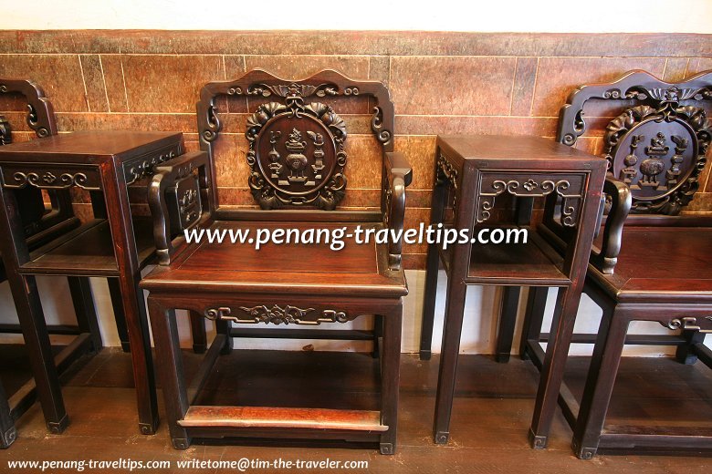 Rosewood furniture at Hock Teik Cheng Sin Temple