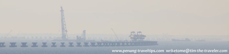 Pembinaan Jambatan Kedua Pulau Pinang sedang berjalan