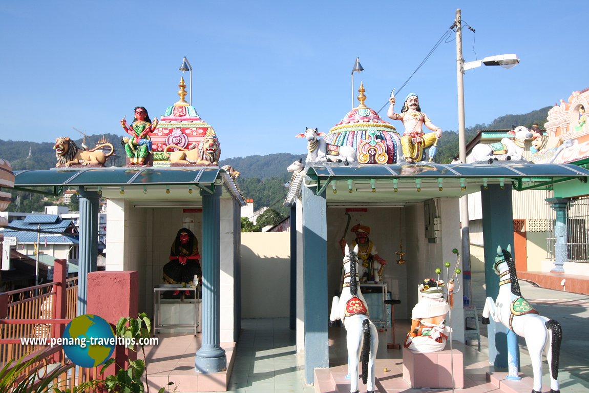 Shrines within the Air Itam Mahamariamman Temple