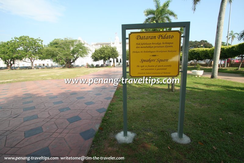 Speakers' Square (Dataran Pidato), Esplanade, George Town