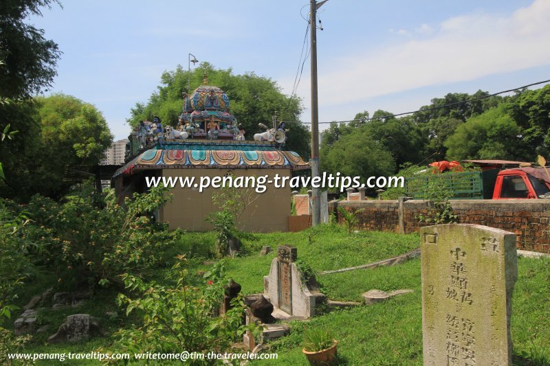 Rear view of the Sri Aathi Muneeswarar Temple