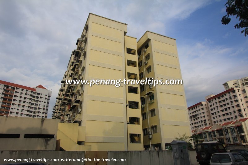 View of Sri Aman Apartment Block G, from Persiaran Bukit Jambul 1