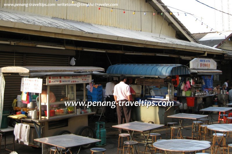 Stalls at Pulau Tikus Market Hawker Centre