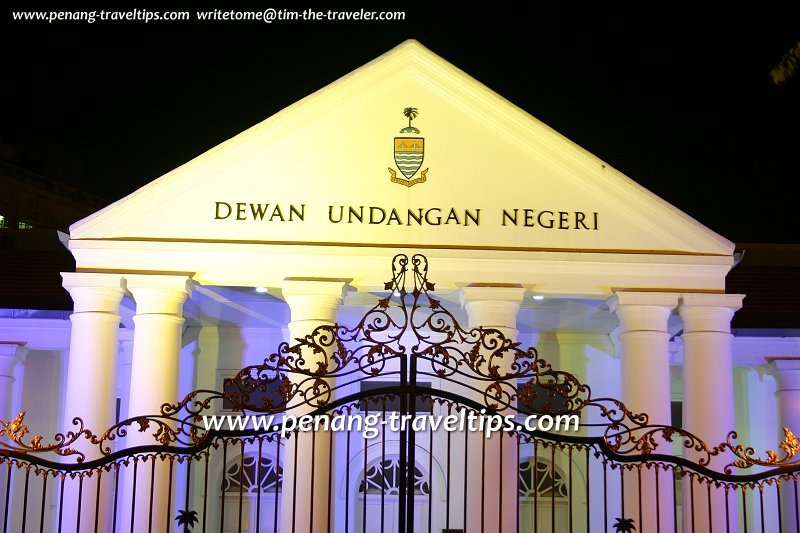 Penang State Assembly Building at night