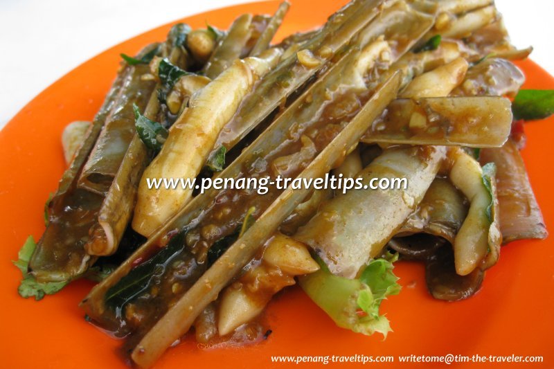 Stir-fried longshell-mussels at Good Friend Seafood