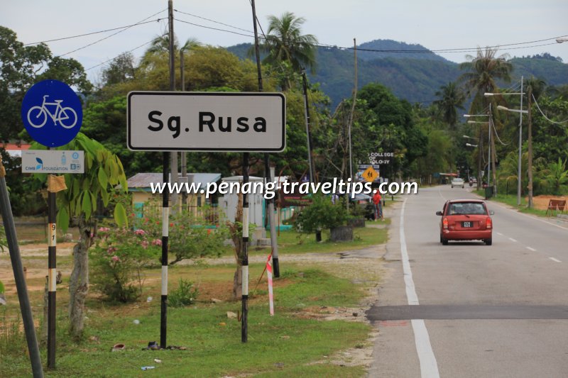 Sungai Rusa signboard