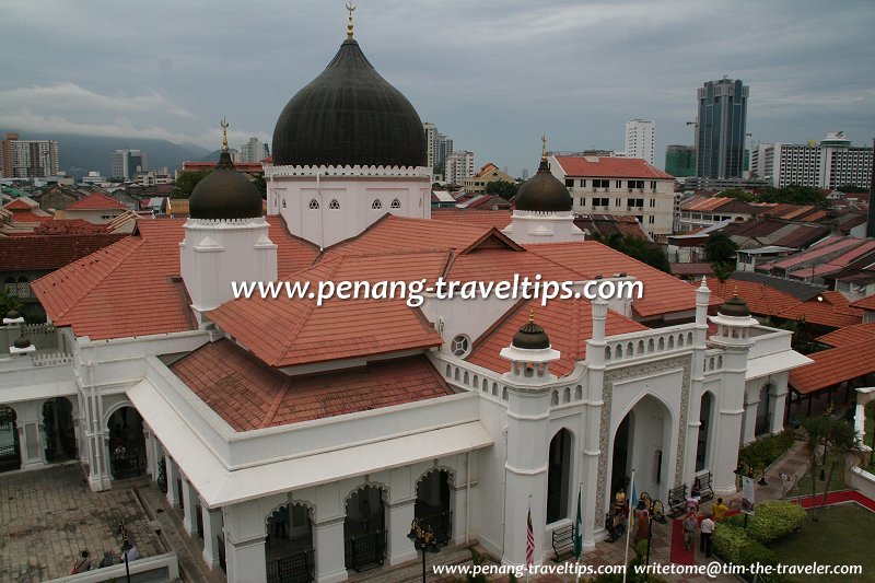 View of the Masjid Kapitan Keling from its minaret