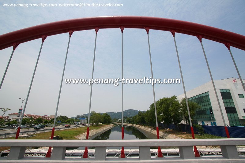 View of Sungai Nibong Kecil from the Bayan Baru Red Bridge