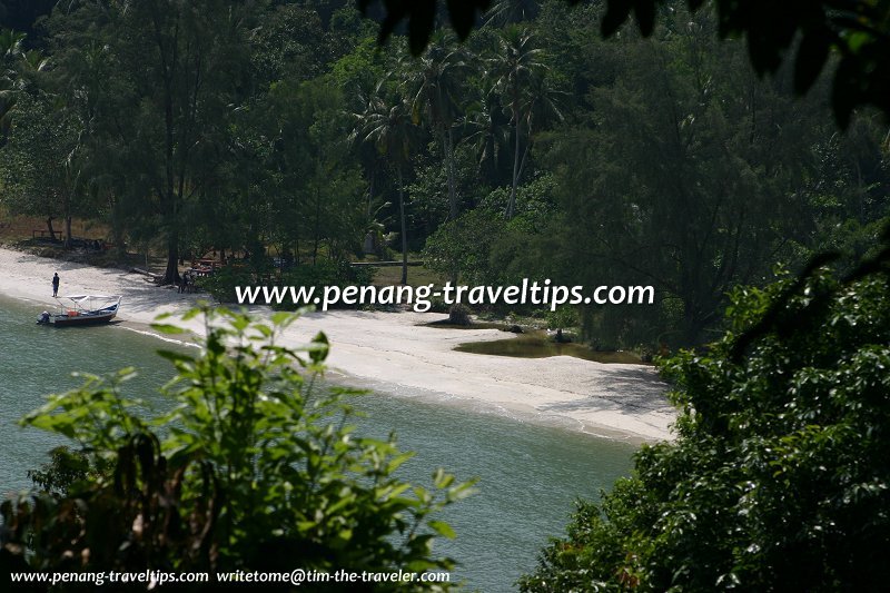 View of Teluk Duyung from path to Muka Head Lighthouse