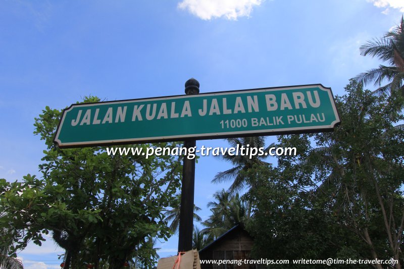 Jalan Kuala Jalan Baru road sign